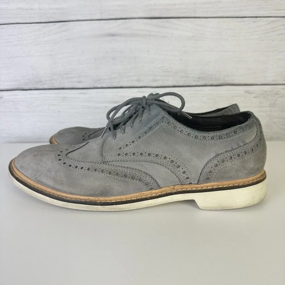 Cole Haan Briscoe Gray Suede Leather Casual Wingtip C12456 Mens Shoes 9.5 M‎